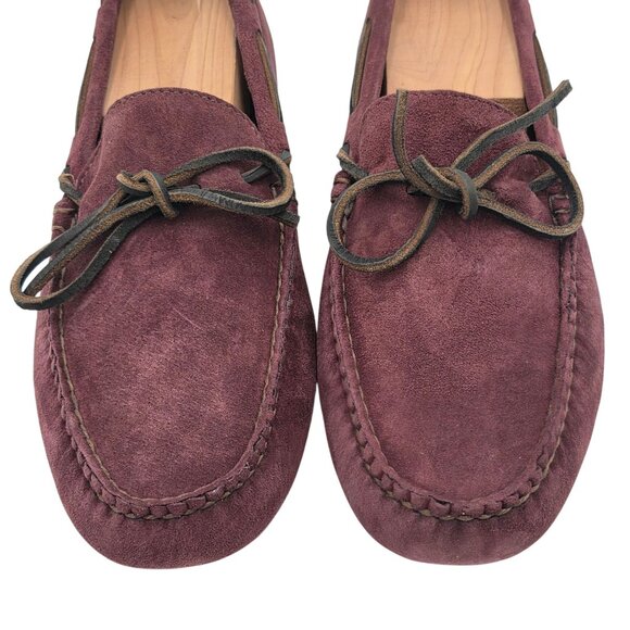 NEW Brooks Brothers Burgundy Suede Driving Loafers Mens size 9D Moccasin Drivers